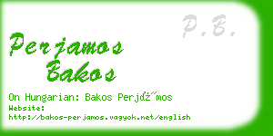 perjamos bakos business card